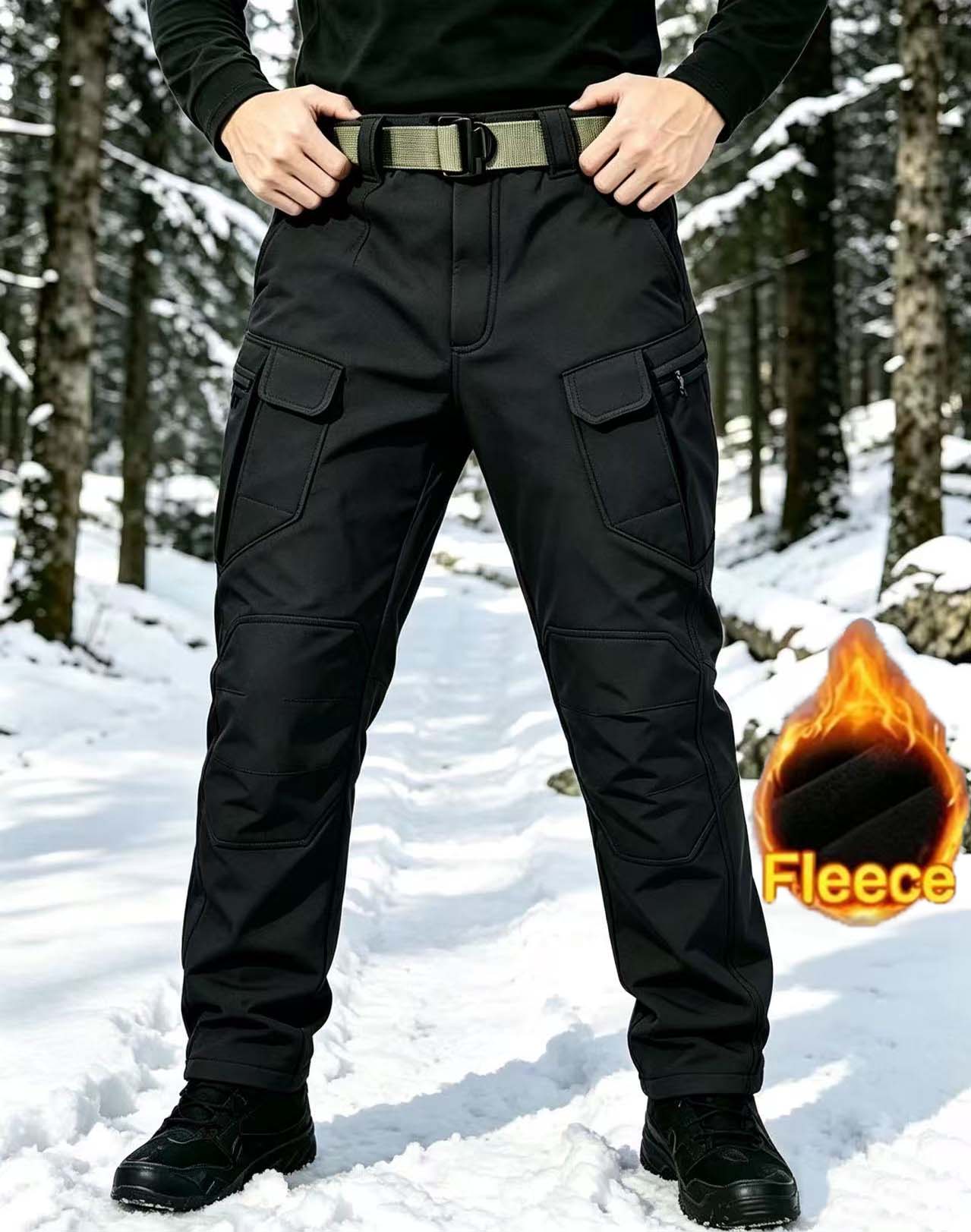 Fly Line - Winterbroek voor heren met fleecevoering, houdt