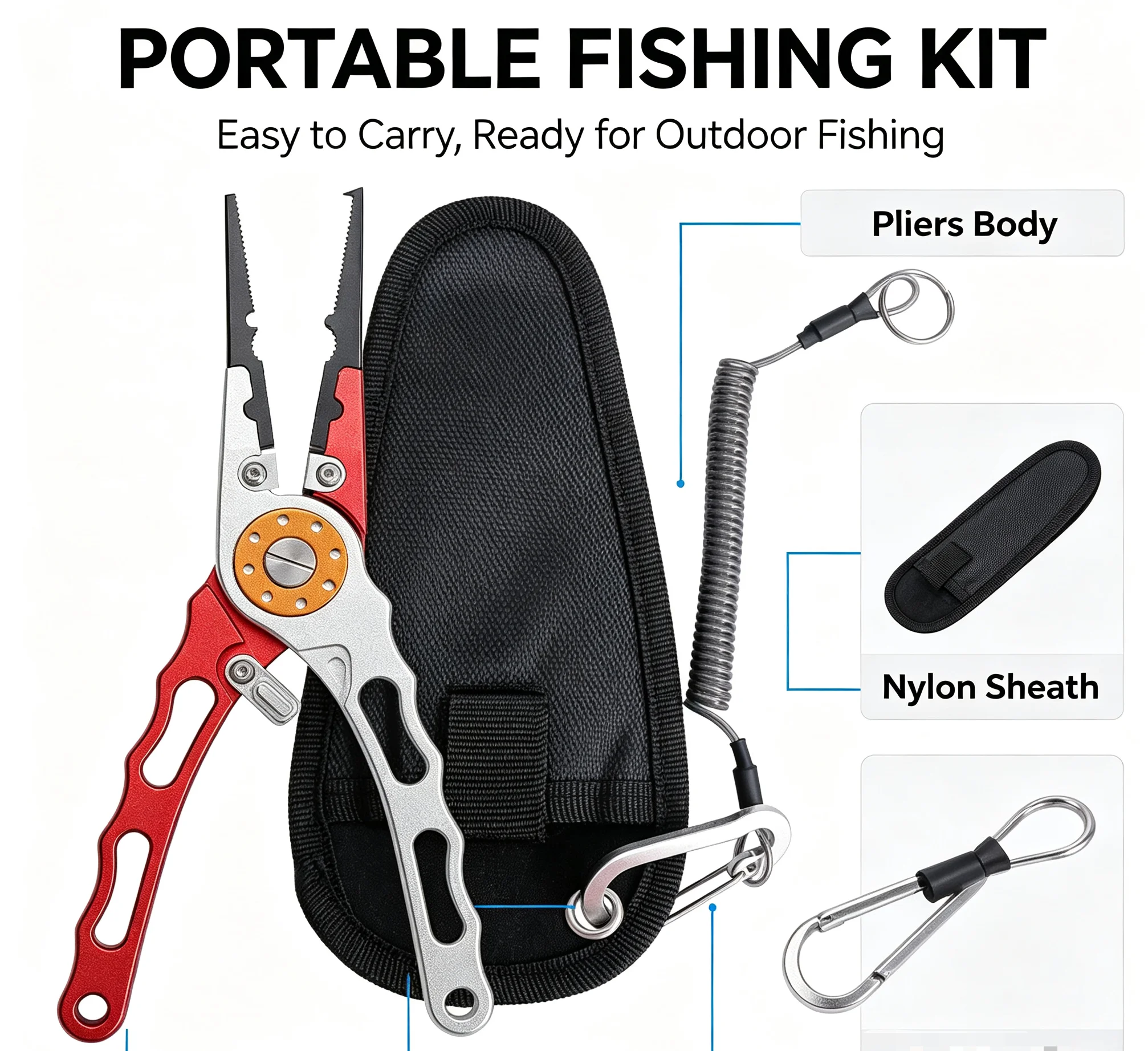 Lange, aluminium tang voor het - Fishing Line Cutter recensie en prijs